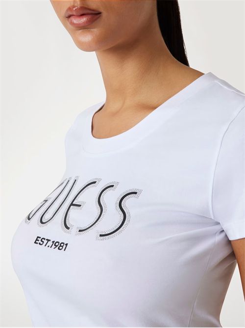 T-shirt logo strass GUESS | W5YI05J1314/G011